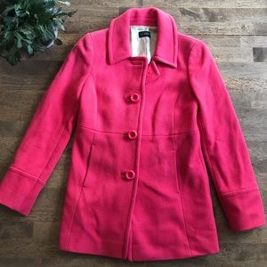 J. Crew Pink Pea coat- Small